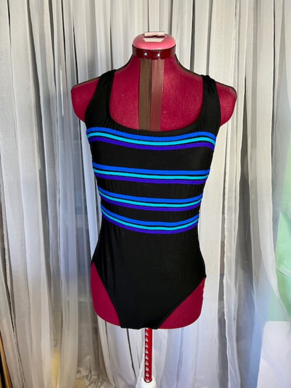 Longitude one piece swimsuit Vintage 1980s striped